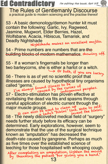 The Rules of Gentlemanly Discourse, page 13