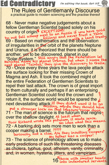 The Rules of Gentlemanly Discourse, page 16