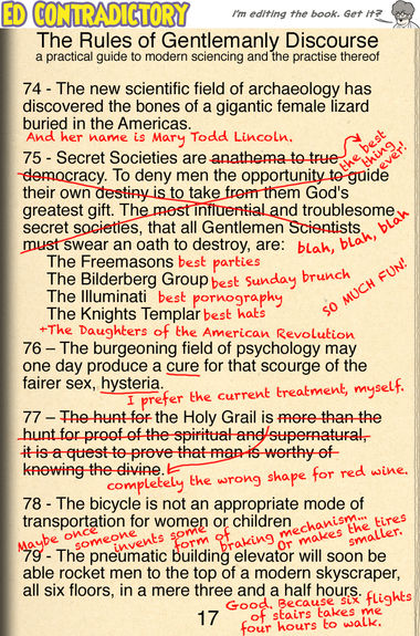 The Rules of Gentlemanly Discourse, page 17