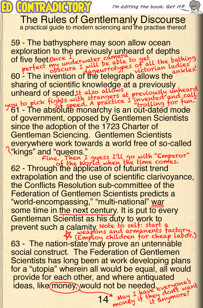 The Rules of Gentlemanly Discourse, page 14