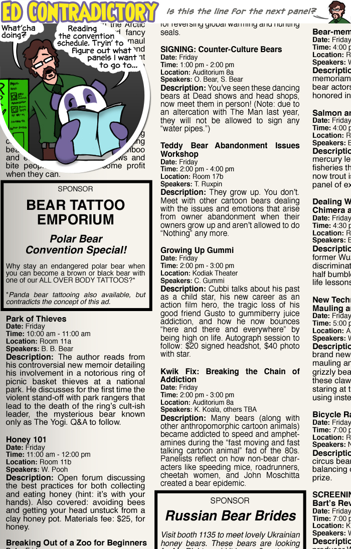 Convention Schedule, Part 1 Convention Schedule, Part 1